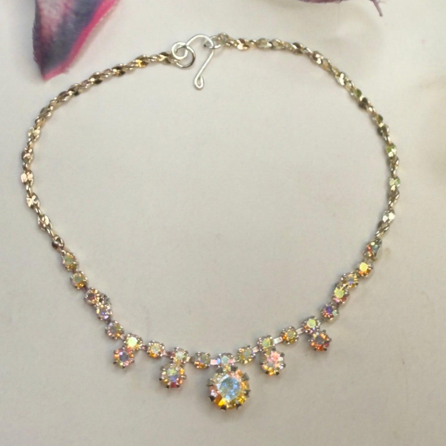 AB Aurora Borealis Rhinestone Doll Necklace• 18 Inch Fashion Doll Jewelry