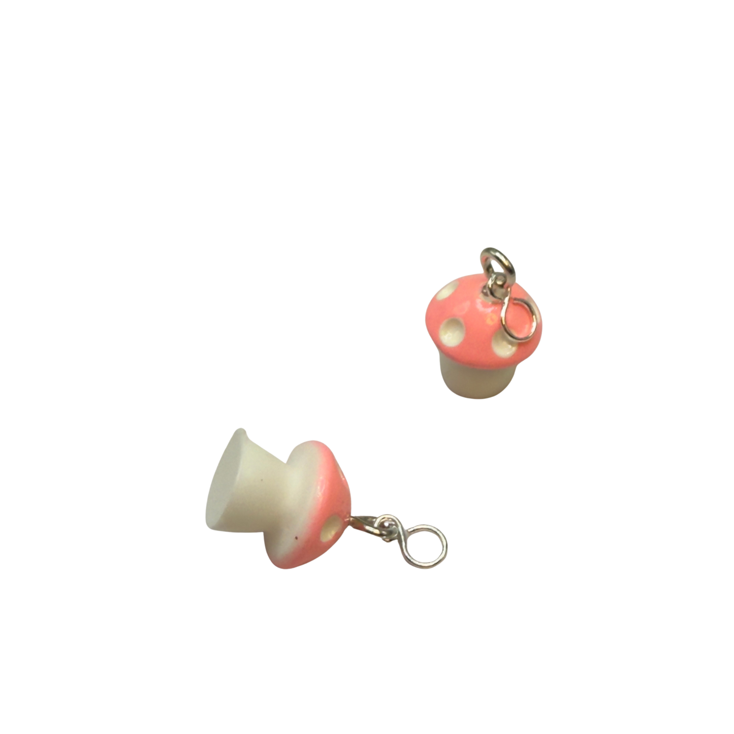 Pink White Mushroom Doll Earring DANGLE ONLY • 18” Fashion Doll Jewelry