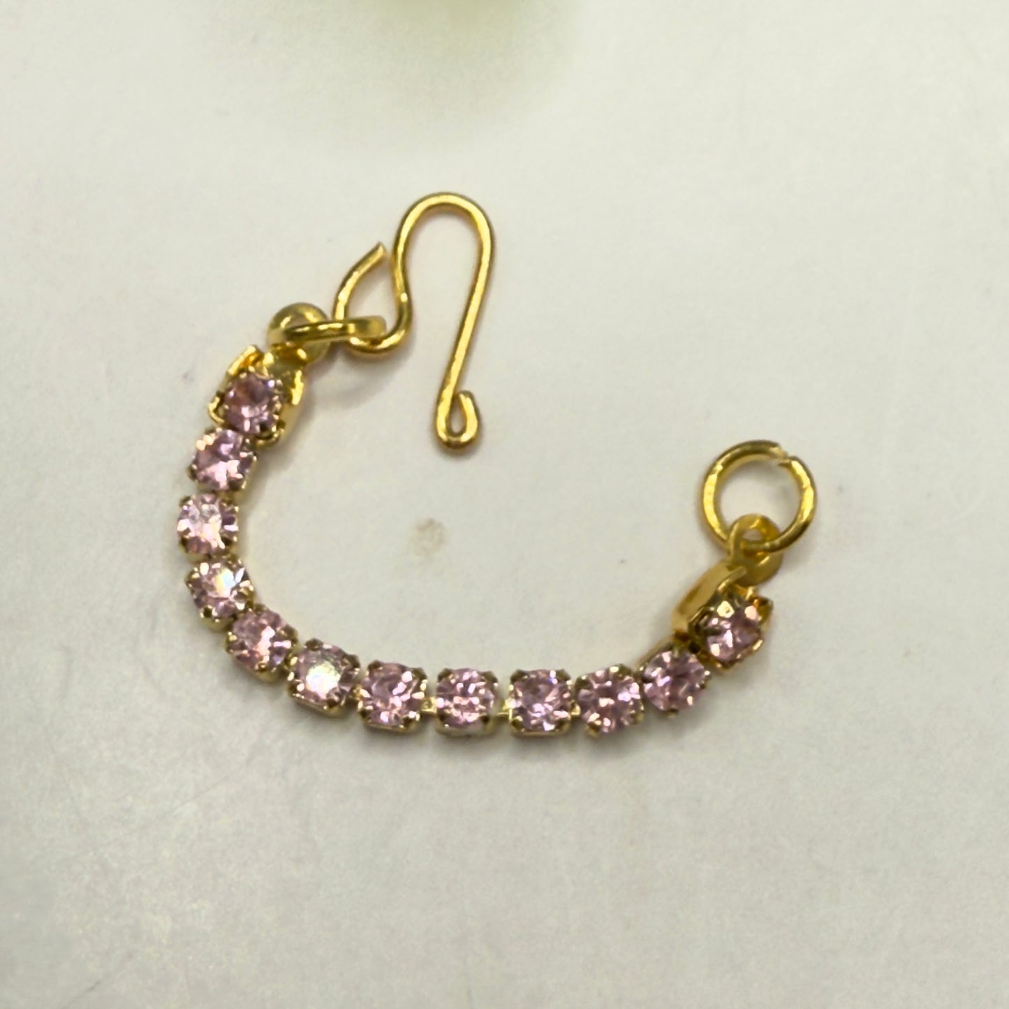 Pink Rhinestone Choker Doll Necklace • 10-12” 1:6 Fashion Doll Jewelry