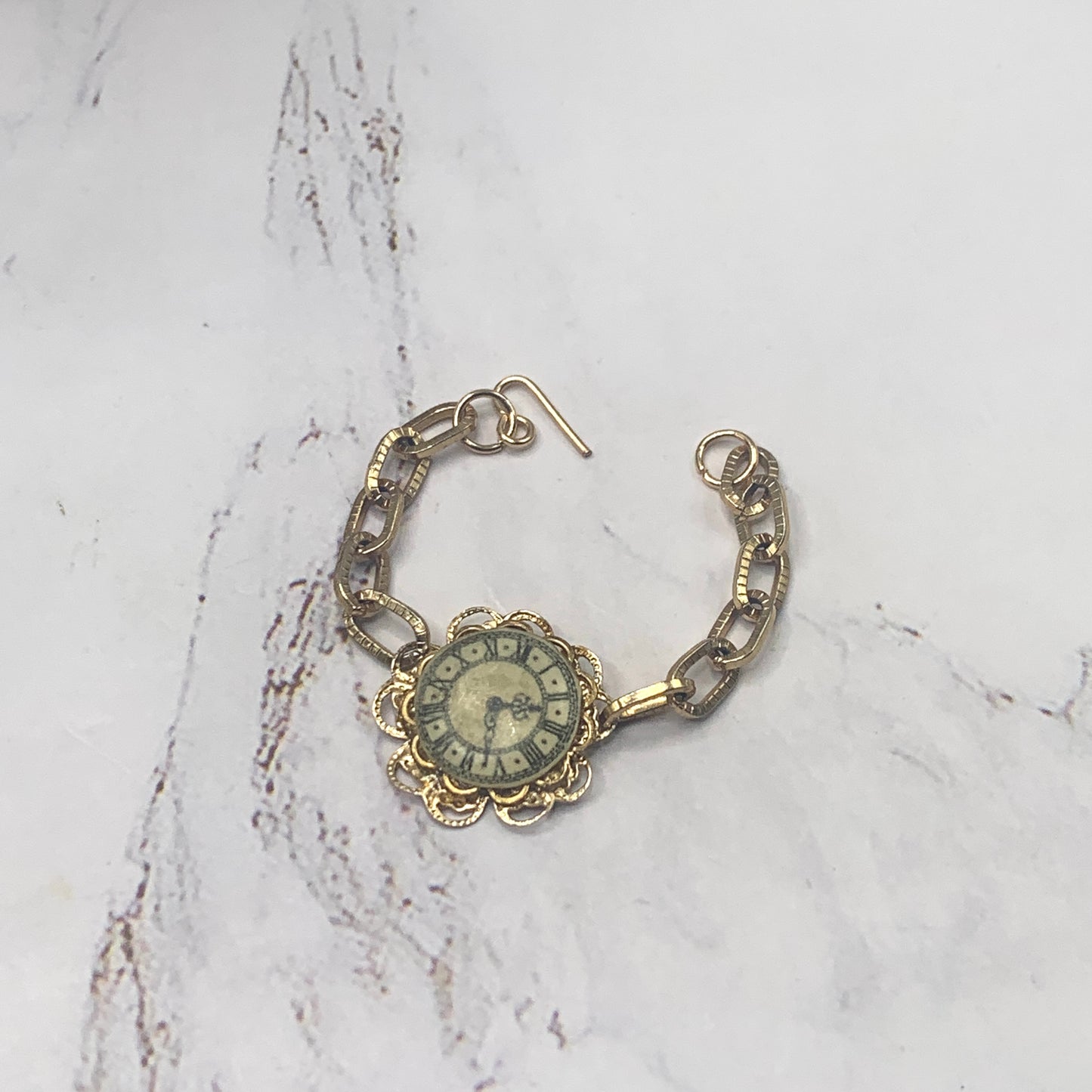 Gold Tone Filigree Watch Bracelet • 18 Inch Fashion Doll Jewelry