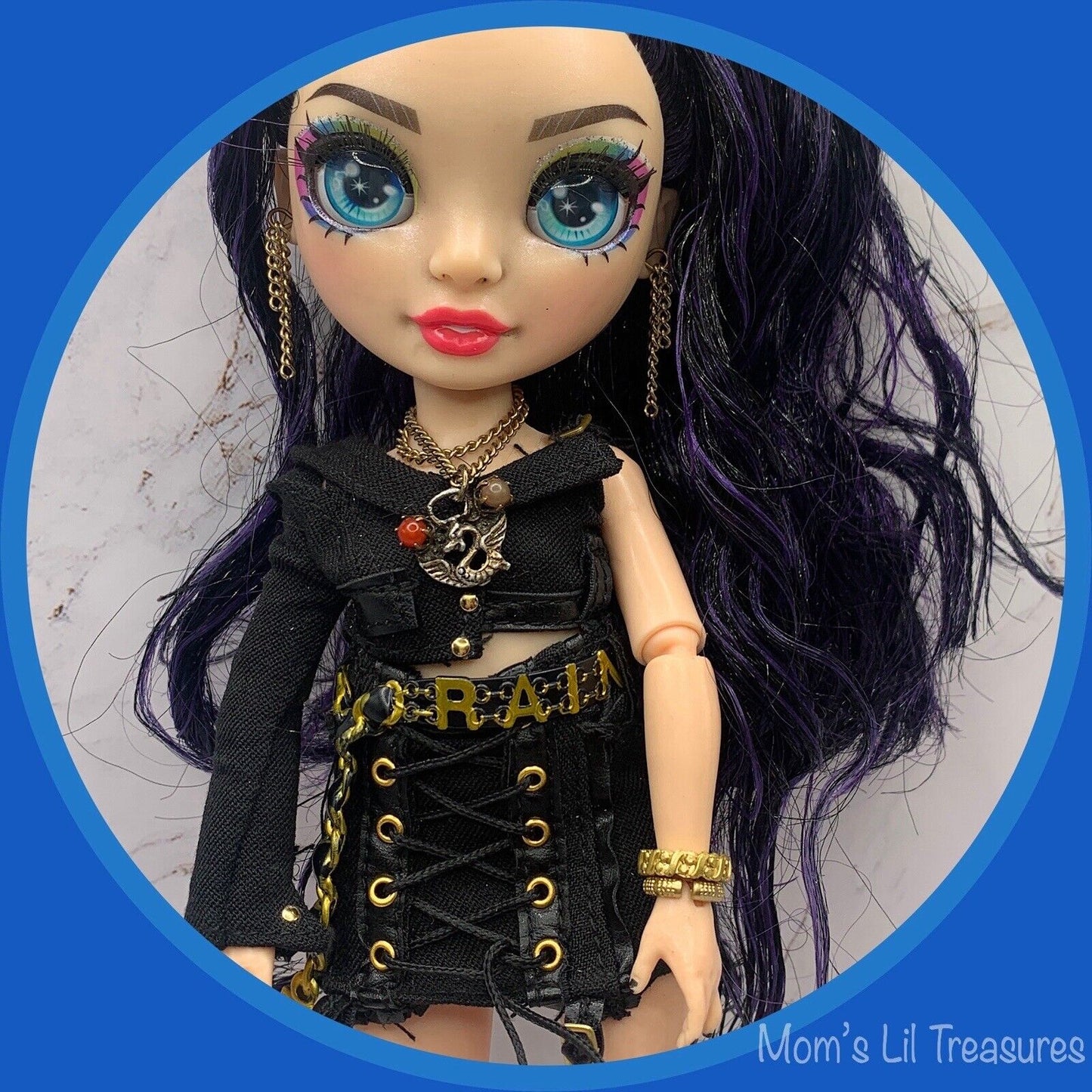 Dragon Charm Doll Necklace Earring Set for Rainbow High Doll • 10-12” Trend Fashion Doll Jewelry