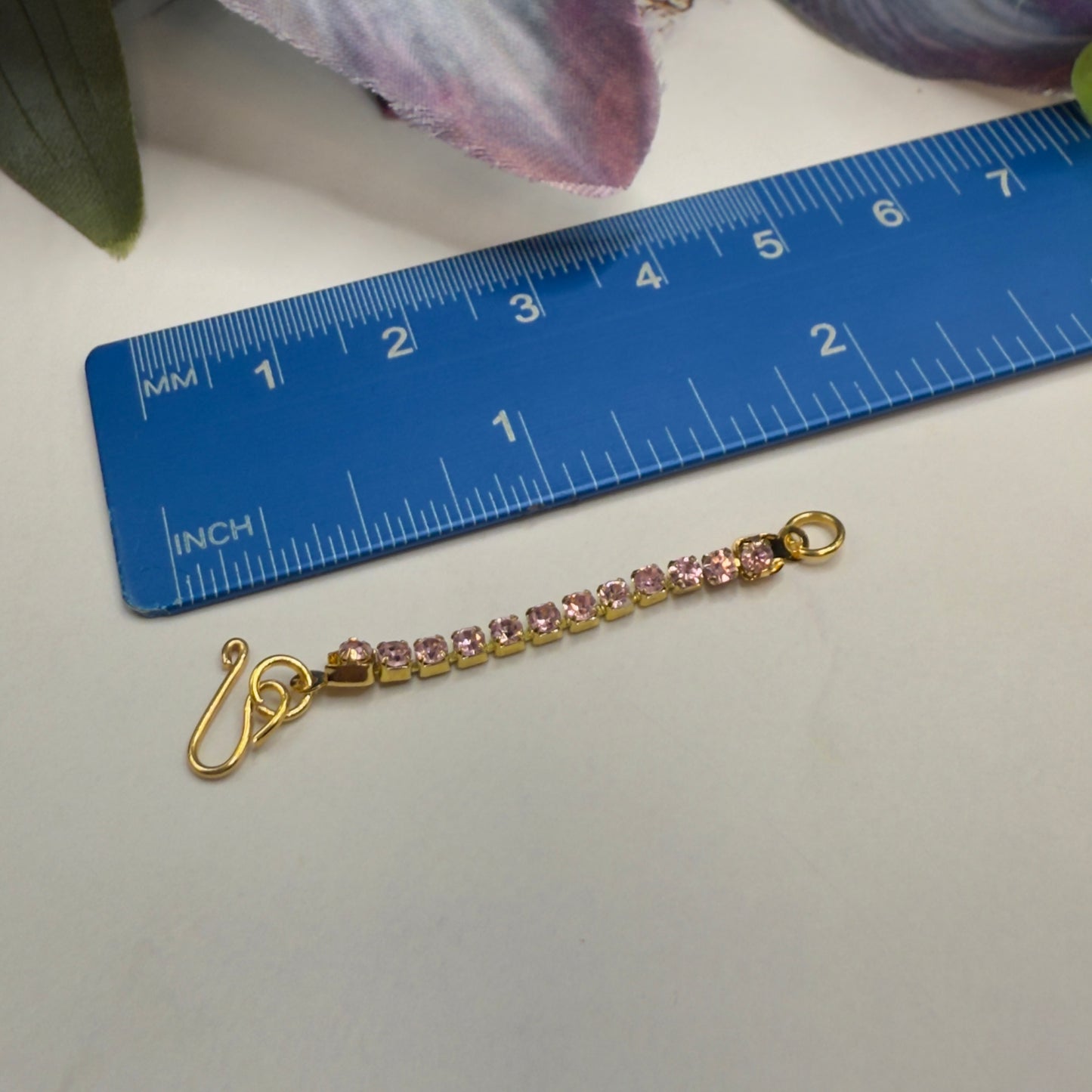 Pink Rhinestone Choker Doll Necklace • 10-12” 1:6 Fashion Doll Jewelry