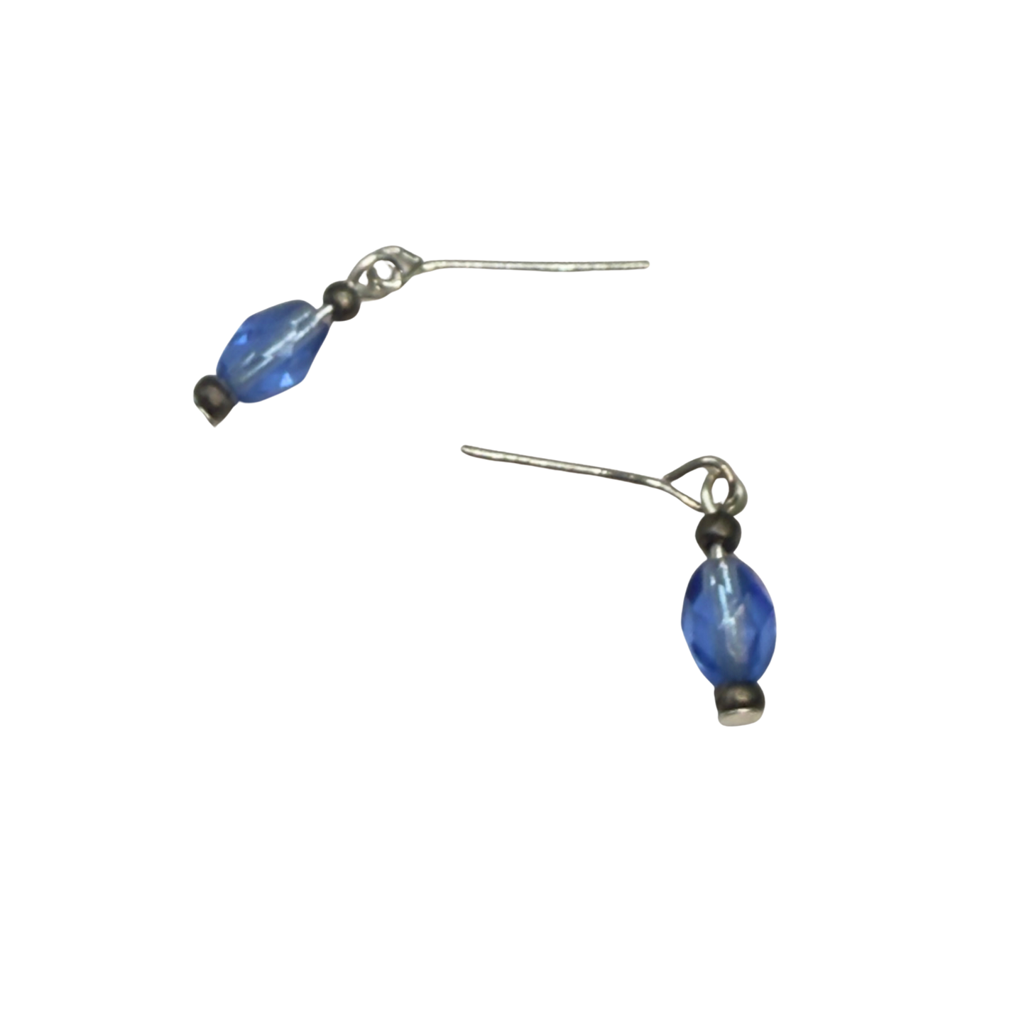 Blue Glass Crystal Dangle Doll Earrings• 18 Inch Fashion Doll Jewelry