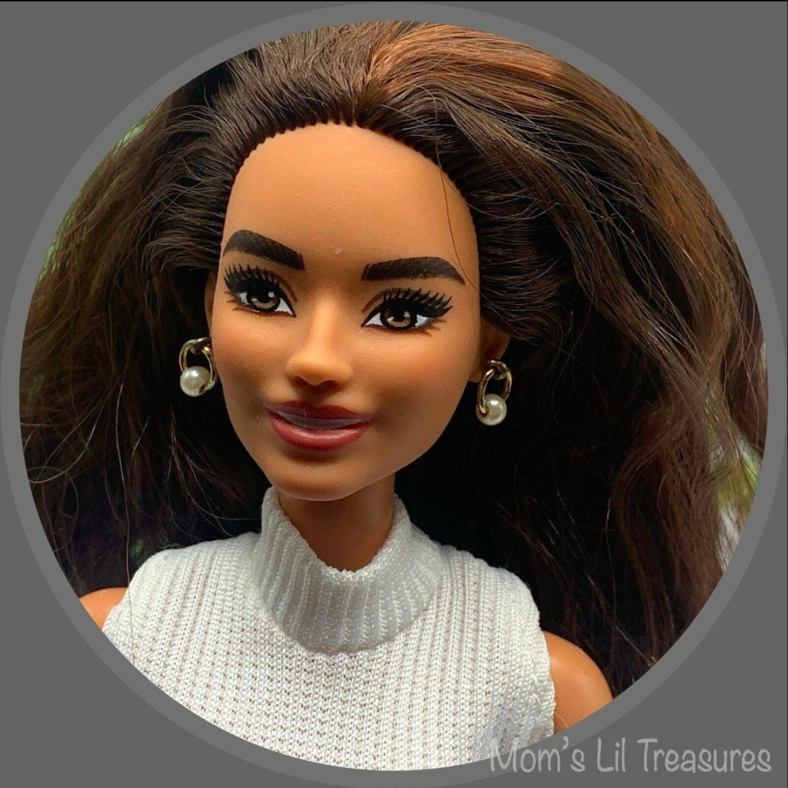 Pearl Circle Doll Earrings 1:6 Doll • 11-12” Fashion Doll Jewelry