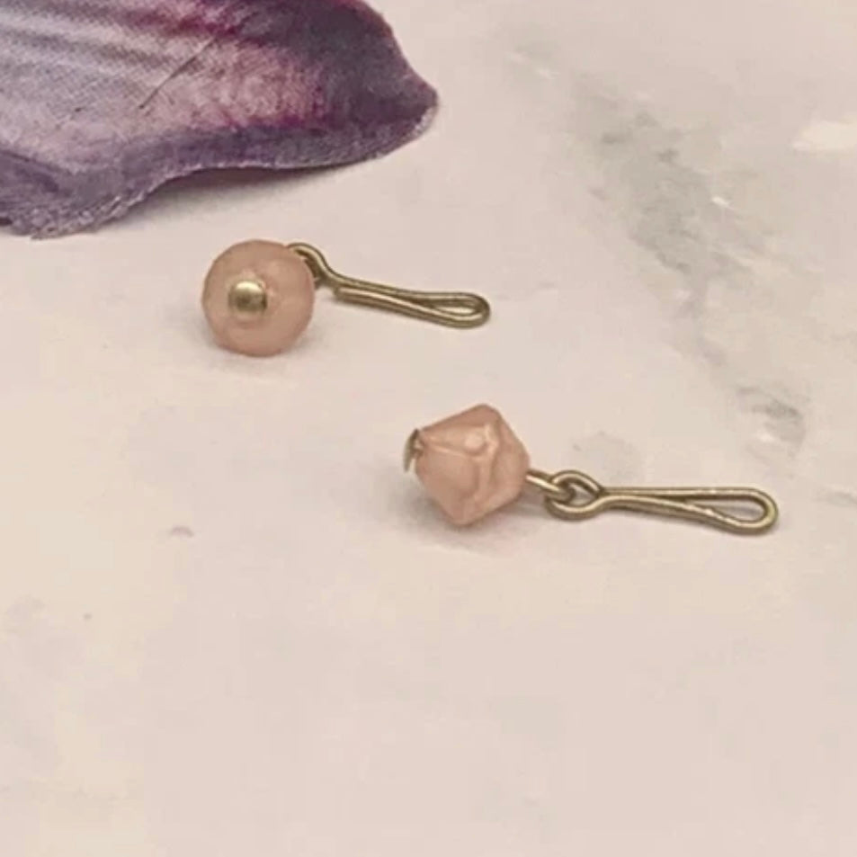 Coral Pink Dangle Drop Doll Earrings • 10-12” Fashion Doll Jewelry
