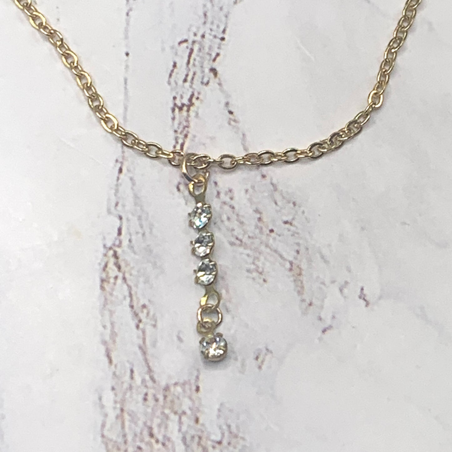 Clear Rhinestone Necklace Earrings Set • 18 Inch Fashion Doll Jewelry