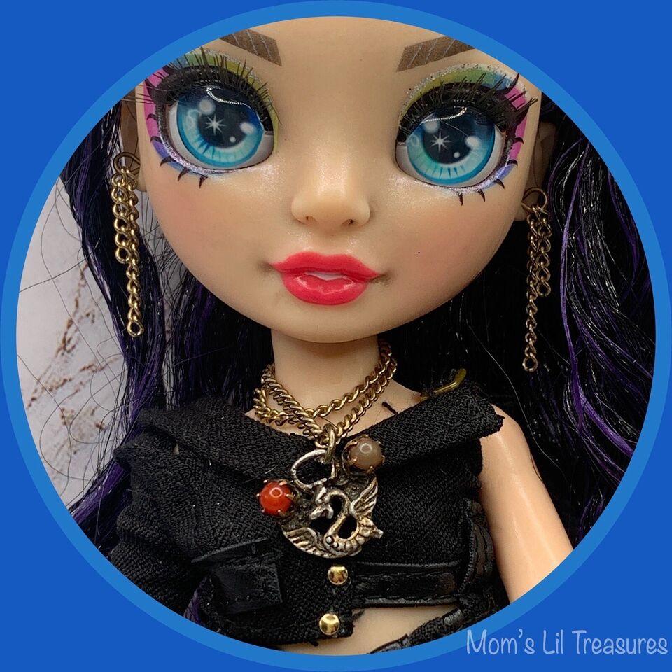 Dragon Charm Doll Necklace Earring Set for Rainbow High Doll • 10-12” Trend Fashion Doll Jewelry