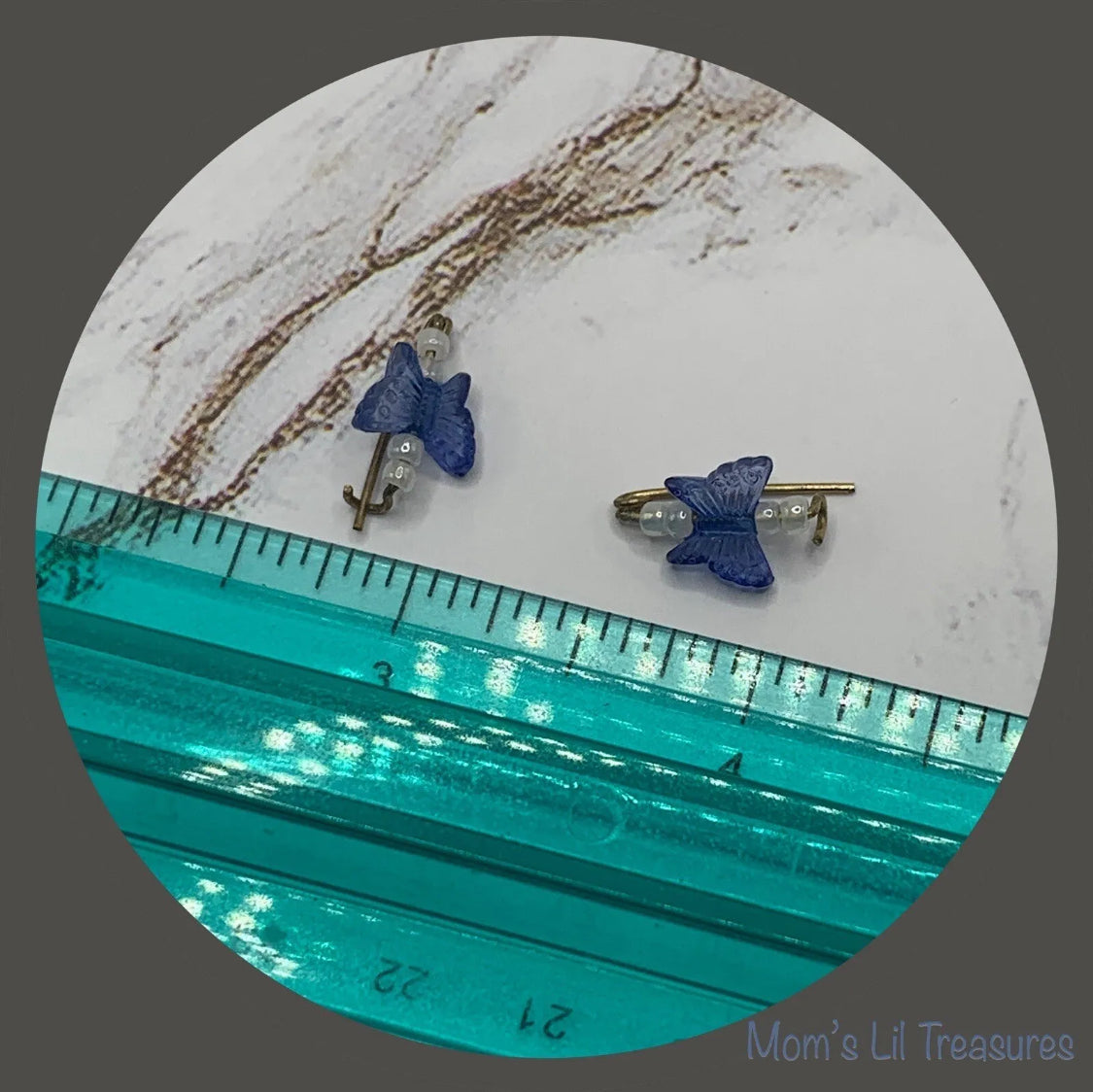 Blue Butterfly Doll Barrettes for 14” Doll • Hair Accessories