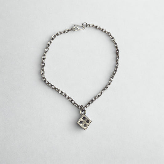 Silver Dice Charm Doll Necklace • 18 Inch Fashion Doll Jewelry