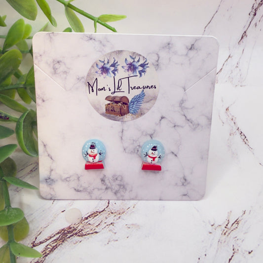 Christmas Snow Globe Post Doll Earrings• 18 Inch Fashion Doll Jewelry