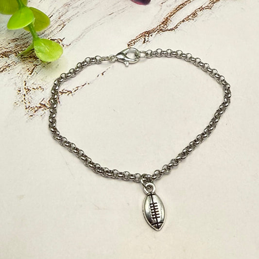 Silver Football Sports Charm Doll Necklace | for 18 Inch Fashion Dolls