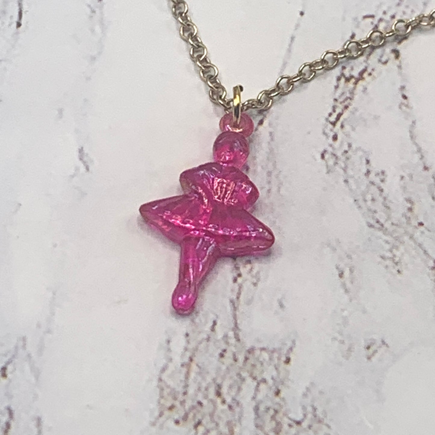 Pink Ballerina Dancer Pendant Doll Necklace •18 inch Fashion Doll Jewelry