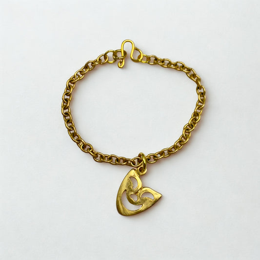 Comedy Face Mask Gold Charm Doll Necklace • 14 Inch Fashion Doll Jewelry