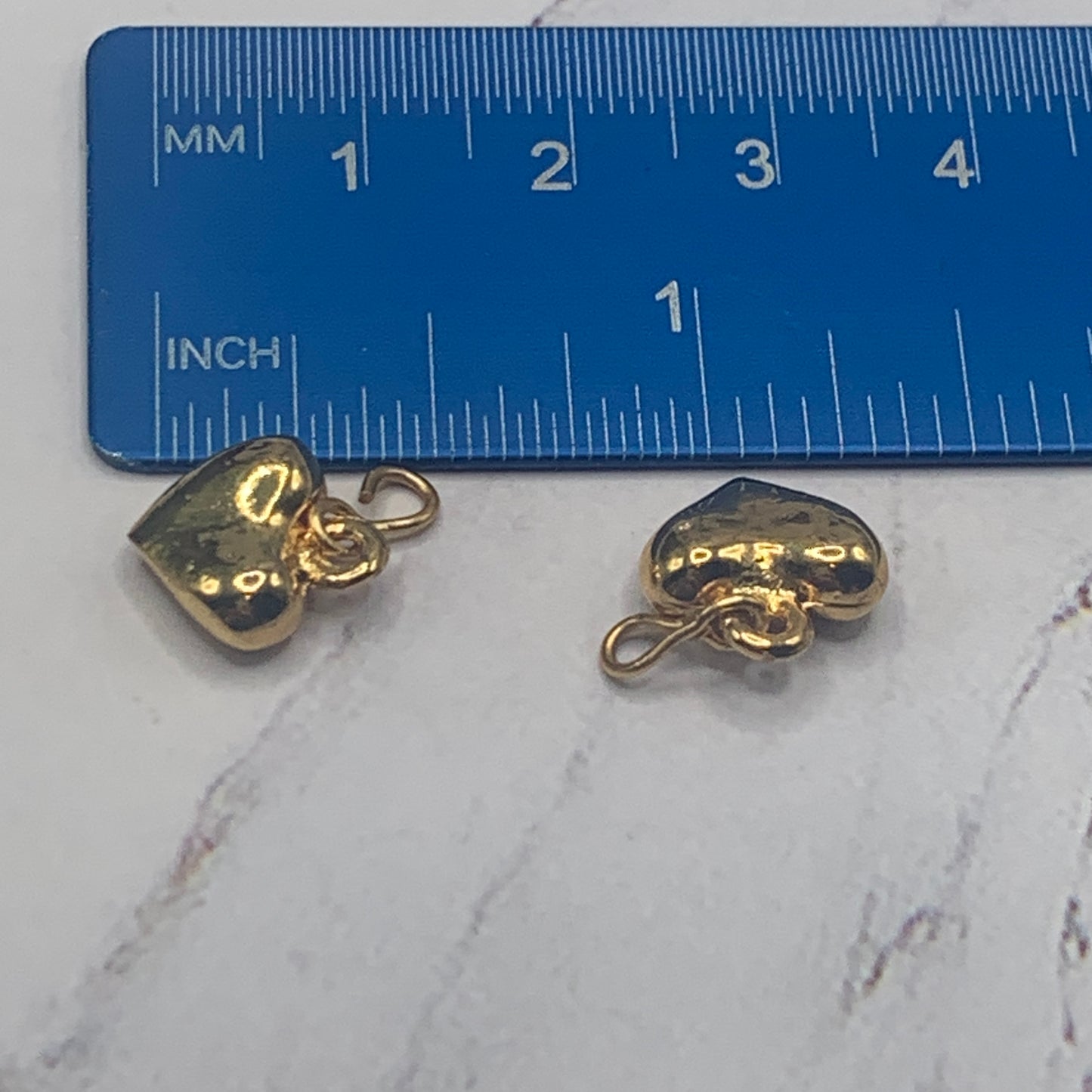 Gold Heart Doll Earring DANGLES • fits 18” American Girl Doll