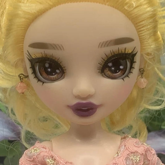 Coral Pink Dangle Drop Doll Earrings • 10-12” Fashion Doll Jewelry