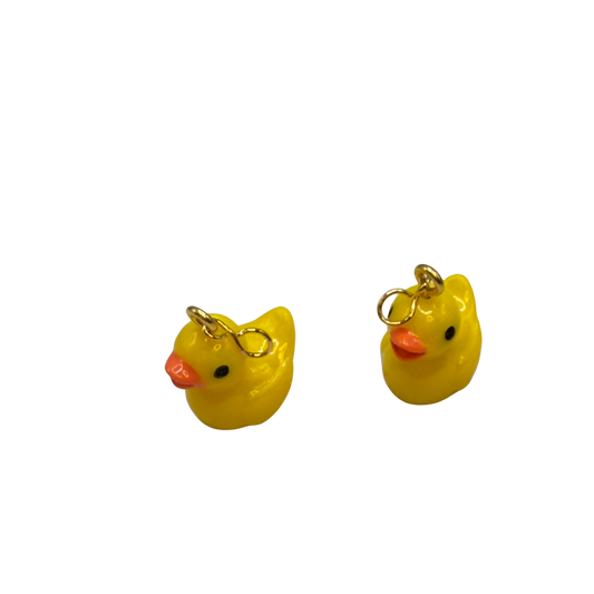 Whimsical Yellow Duck Duckies Doll Earring DANGLE ONLY • Fit 2mm Post Earrings • 18” Fashion Doll Jewelry