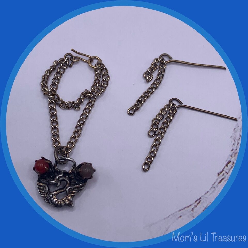 Dragon Charm Doll Necklace Earring Set for Rainbow High Doll • 10-12” Trend Fashion Doll Jewelry