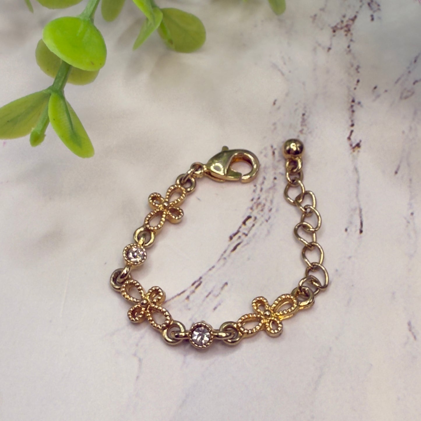 Gold Tone Filigree Cross Design Clear Rhinestone • 18 Inch Fashion Doll Jewelry