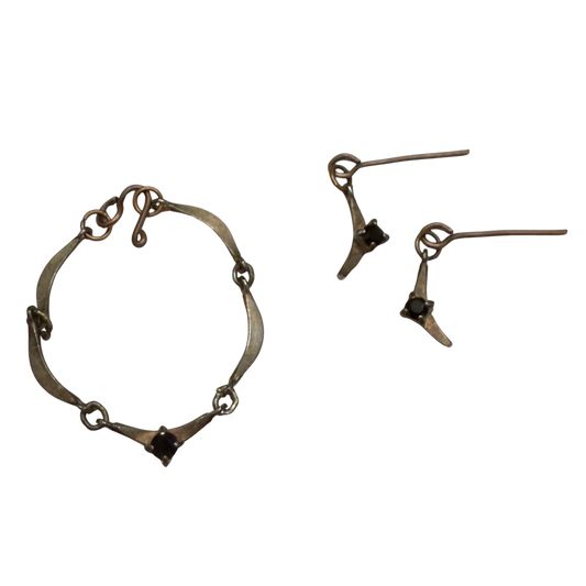 Copper Bronze Black Rhinestone Doll Necklace • 10-12” 1:6 Fashion Doll Jewelry