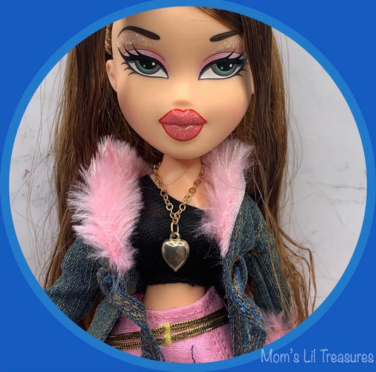 Gold Heart Charm Doll Necklace • 10-12” Doll Jewelry • for Rainbow High Bratz