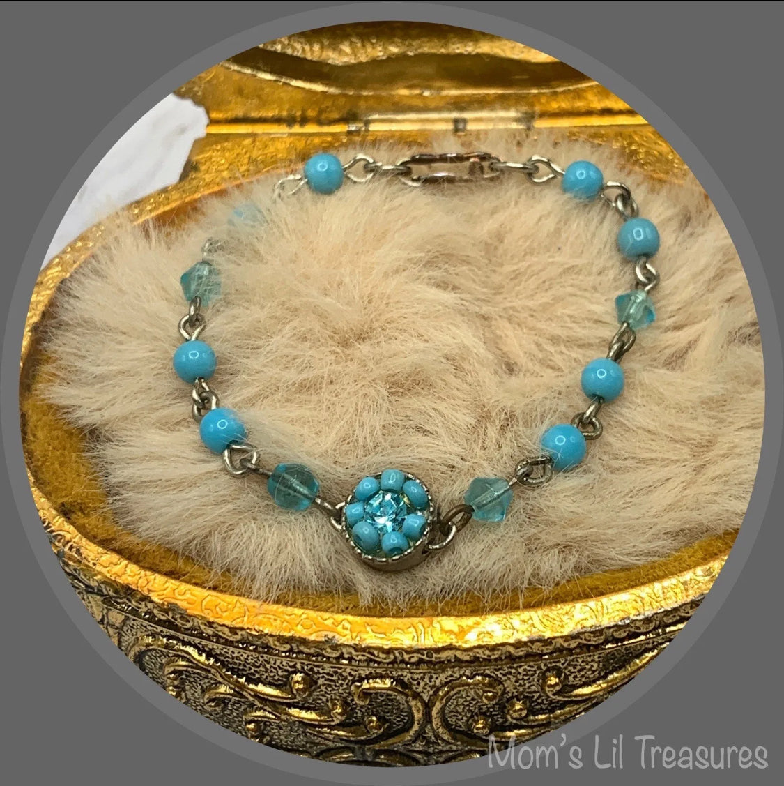 Turquoise Bead Pendant Necklace for 14” Doll • 14 inch Fashion Doll Jewelry