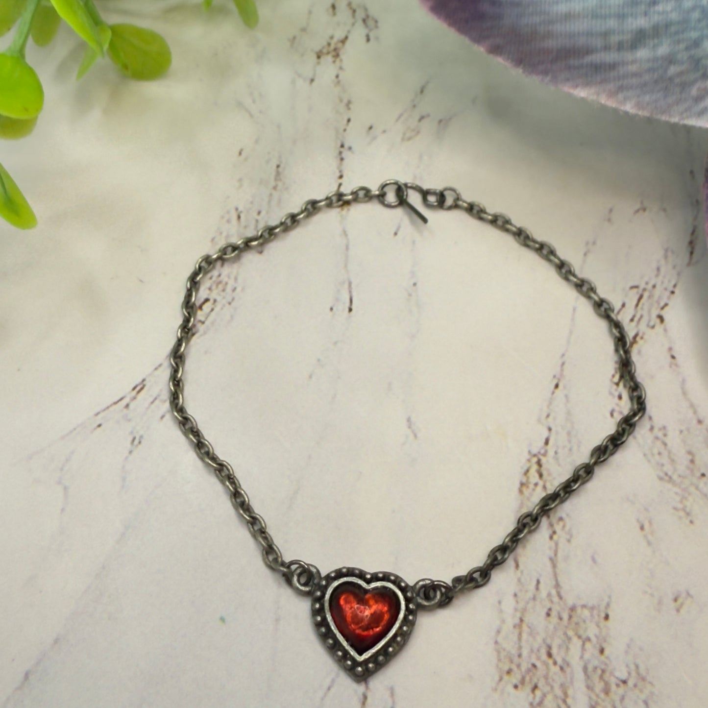 Red Enamel Heart Charm Doll Necklace• 18 Inch Fashion Doll Jewelry