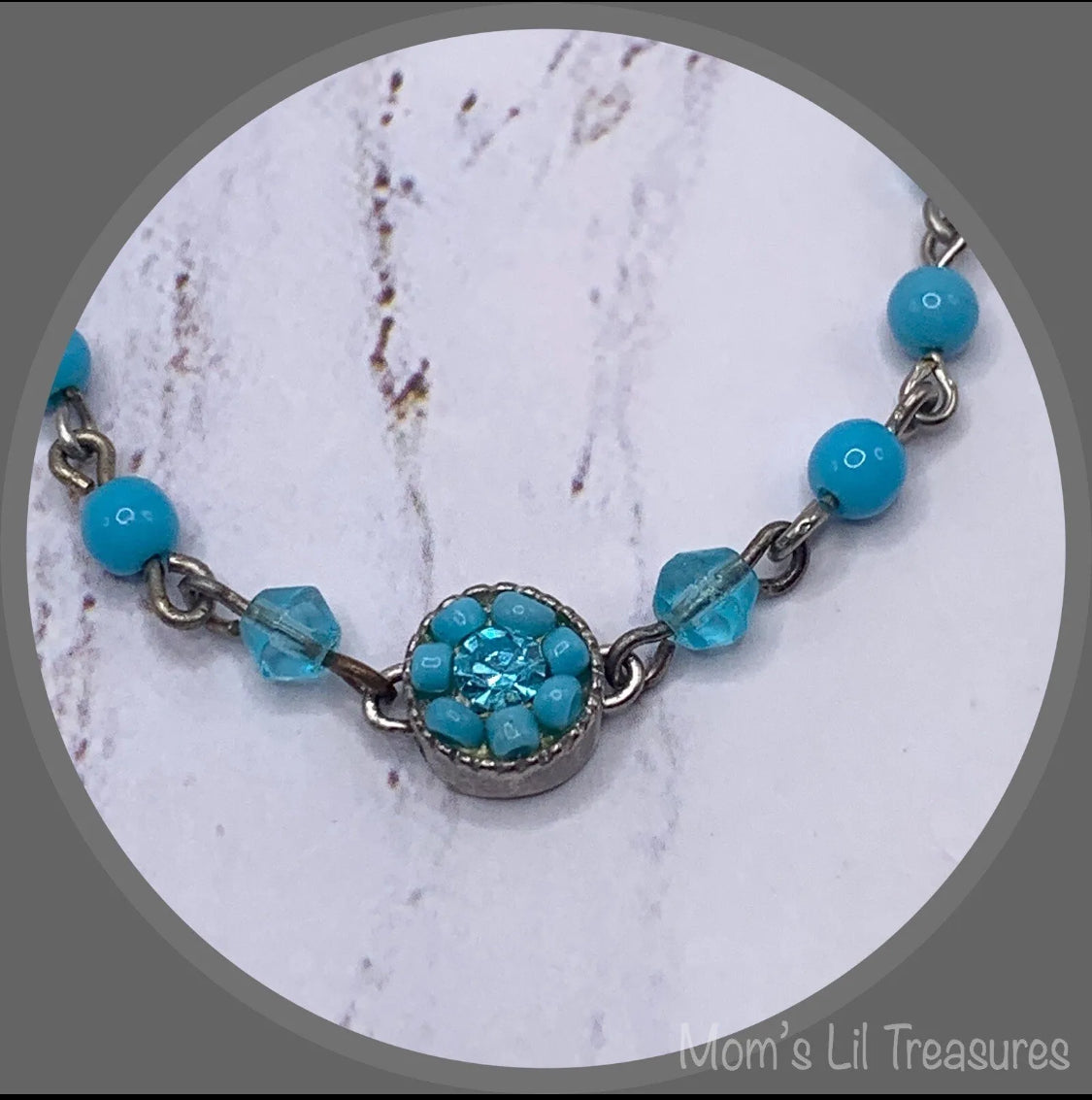 Turquoise Bead Pendant Necklace for 14” Doll • 14 inch Fashion Doll Jewelry