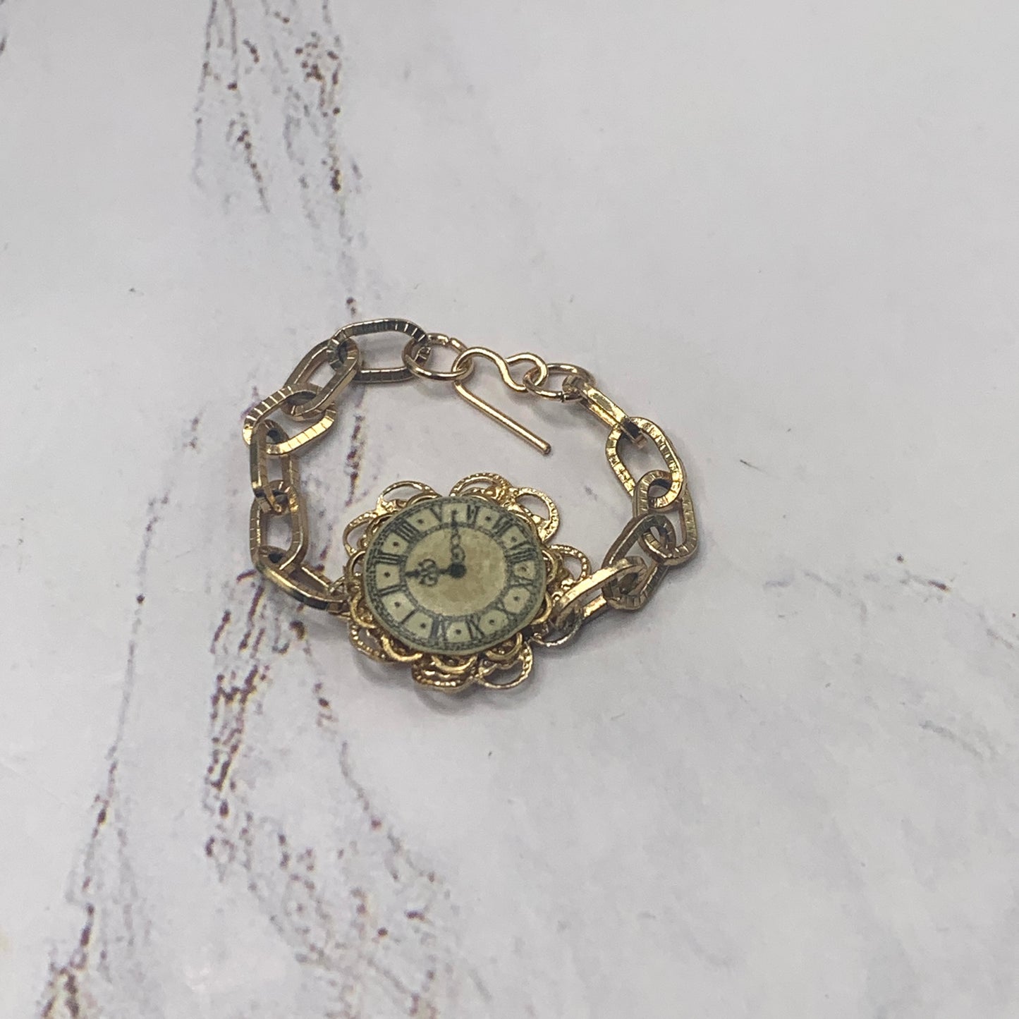 Gold Tone Filigree Watch Bracelet • 18 Inch Fashion Doll Jewelry