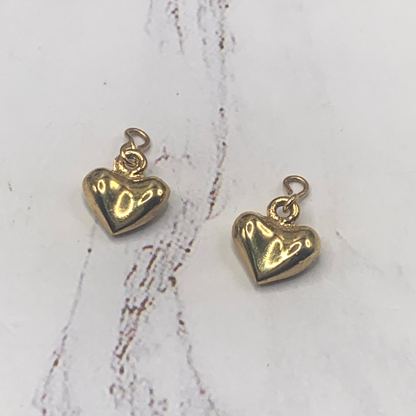 Gold Heart Doll Earring DANGLES • fits 18” American Girl Doll