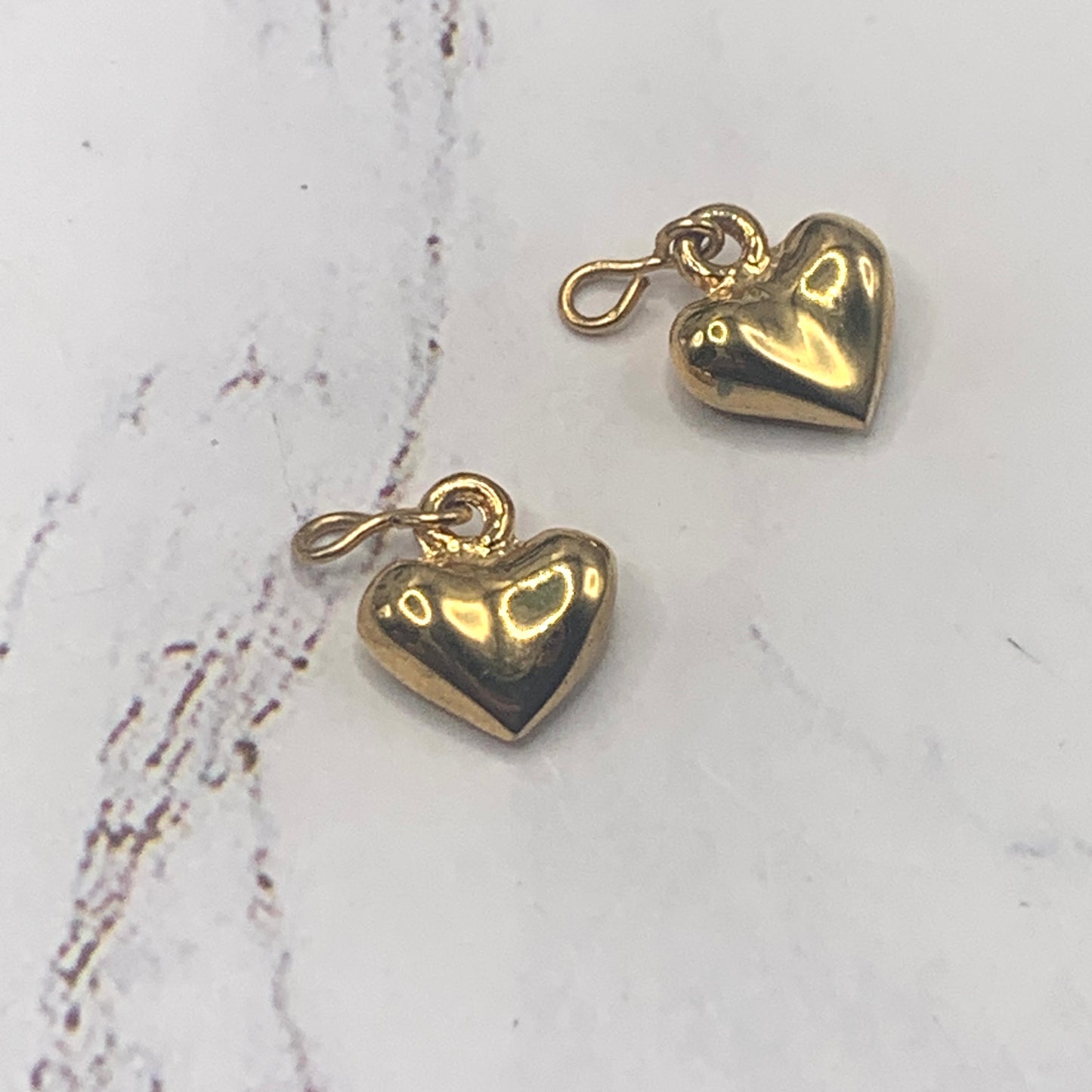 Gold Heart Doll Earring DANGLES • fits 18” American Girl Doll