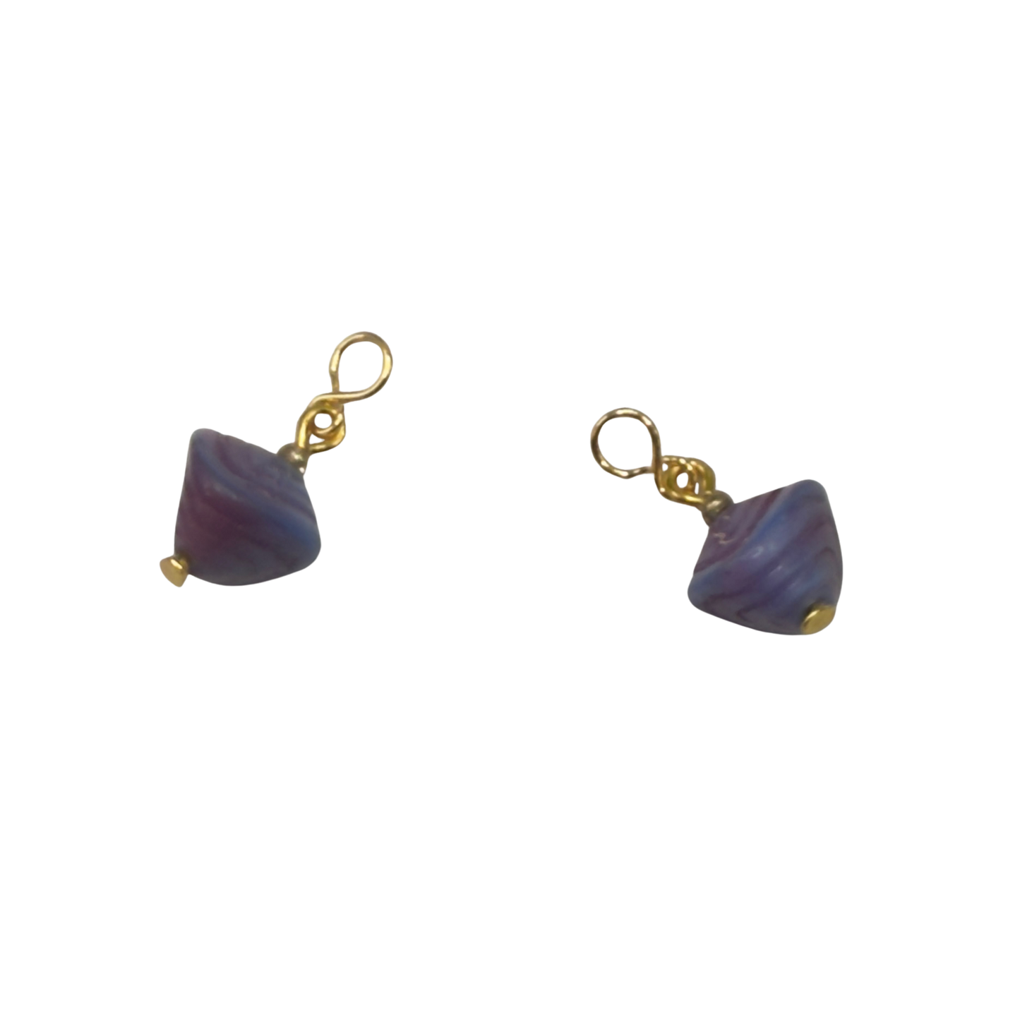 Blue Purple Glass Dangle Doll Earring DANGLE ONLY • 18” Fashion Doll Jewelry