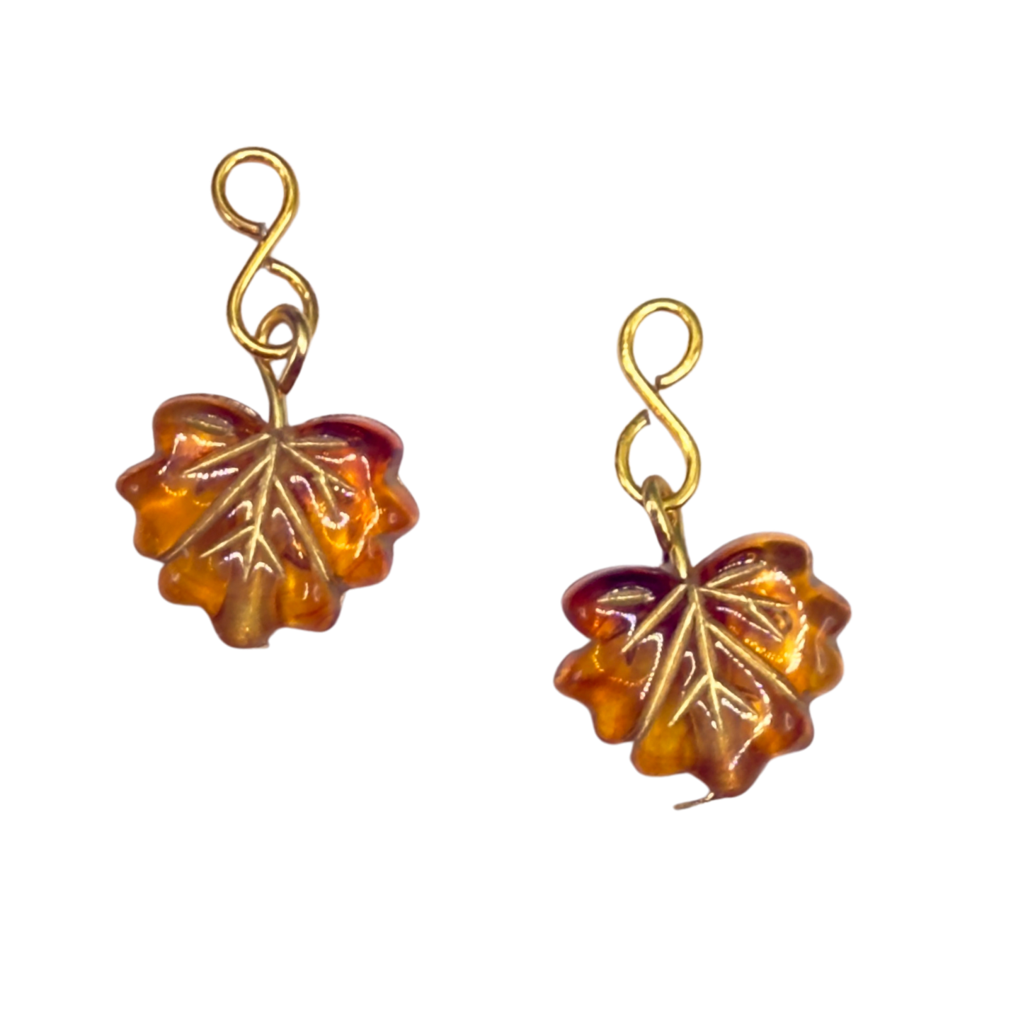 Autumn Fall Leaf Leaves Doll Earring DANGLE ONLY • 18” Fashion Doll Jewelry