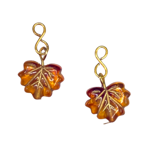 Autumn Fall Leaf Leaves Doll Earring DANGLE ONLY • 18” Fashion Doll Jewelry
