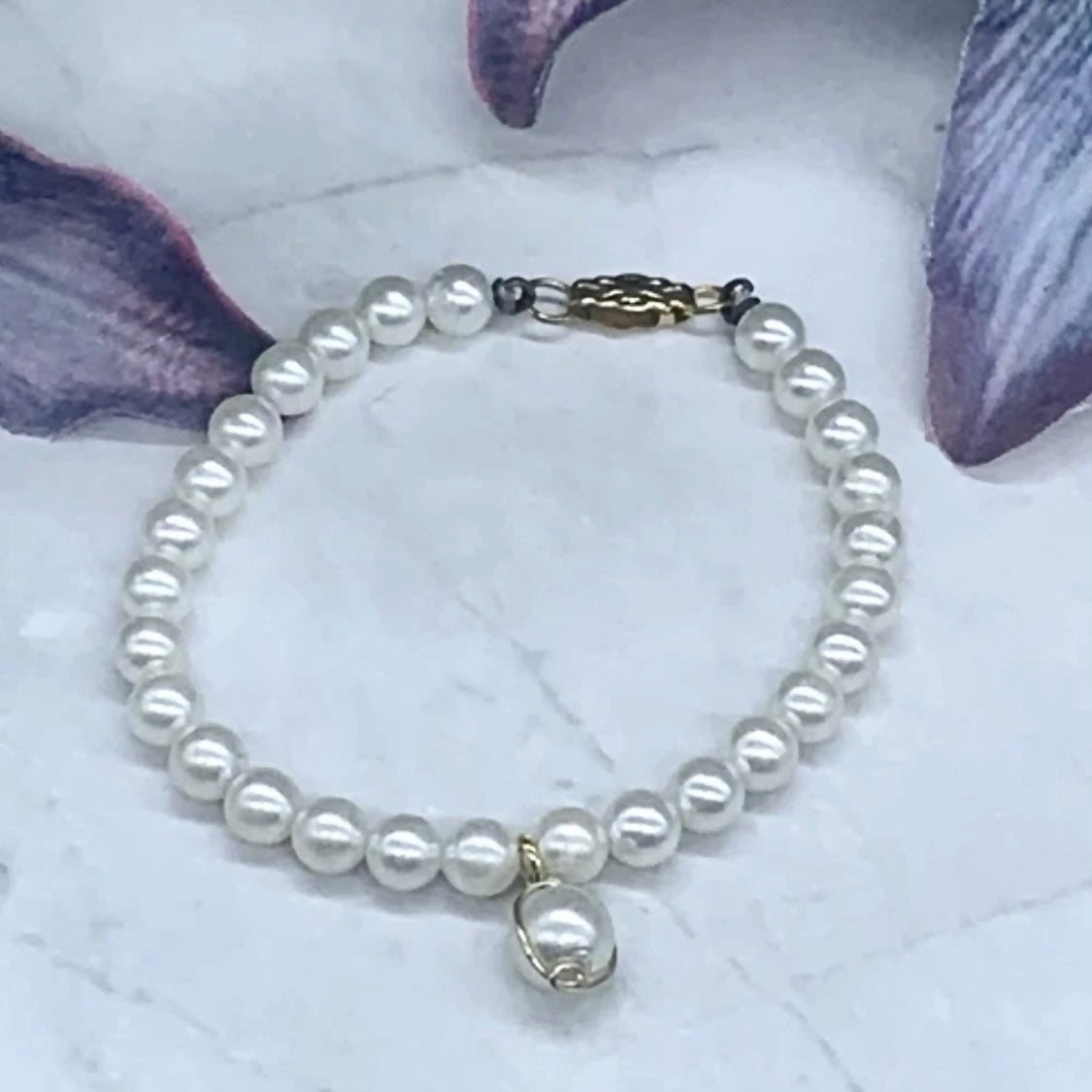Pearl Strand Doll Necklace W/ Pendant • 18 Inch Fashion Doll Jewelry