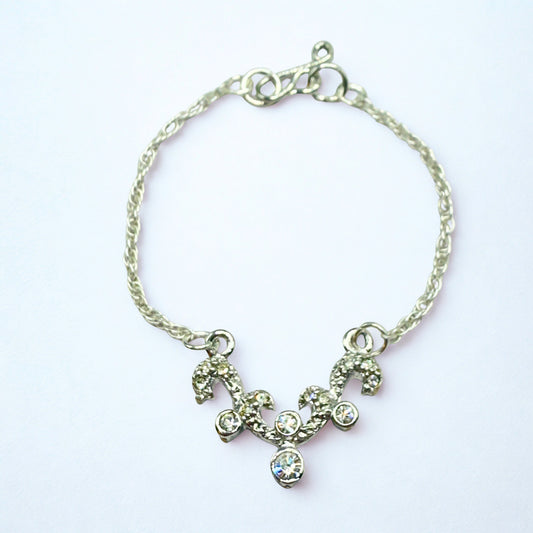 Clear Rhinestone Glamour Silver Doll Necklace • 16 Inch Fashion Doll Jewelry