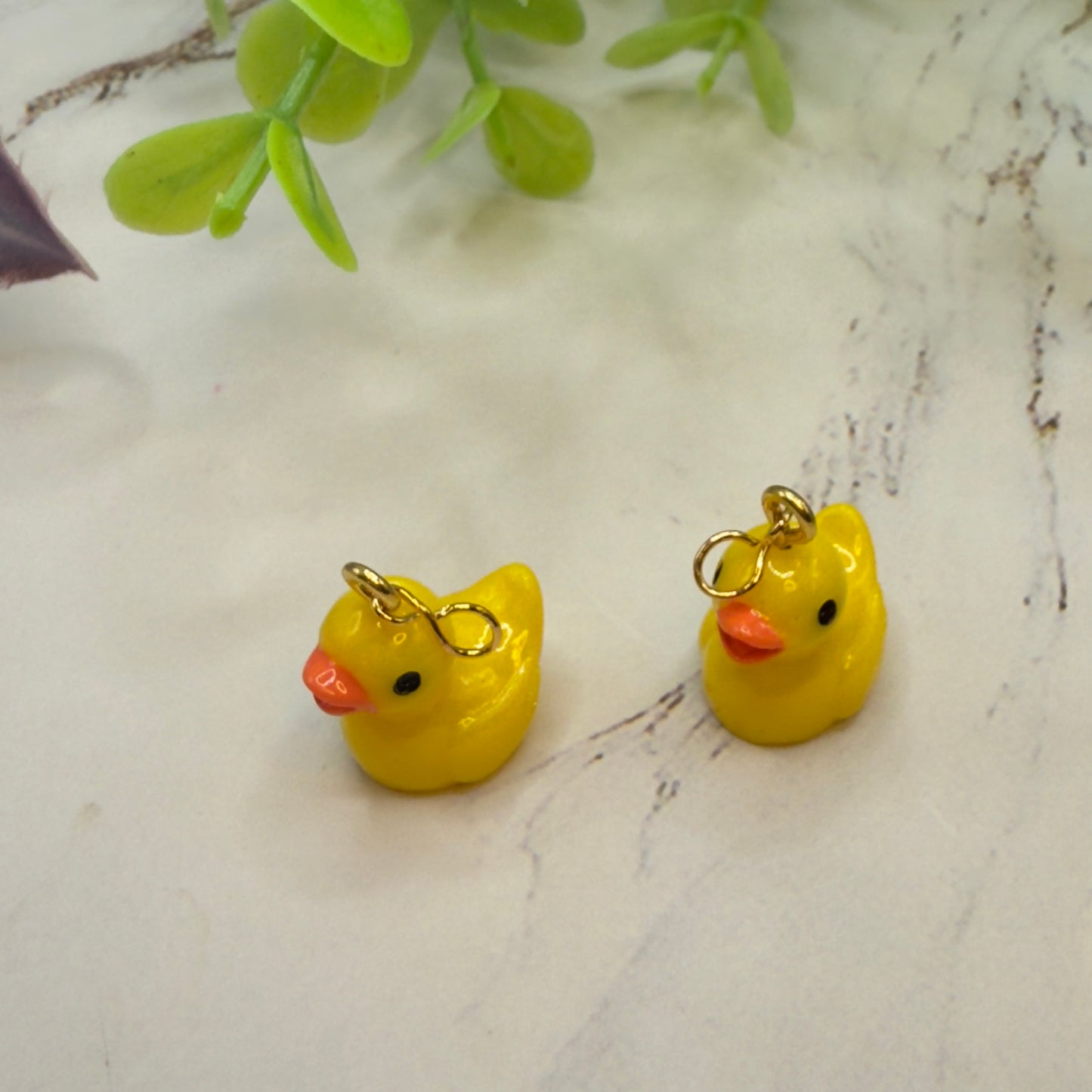 Whimsical Yellow Duck Duckies Doll Earring DANGLE ONLY • Fit 2mm Post Earrings • 18” Fashion Doll Jewelry
