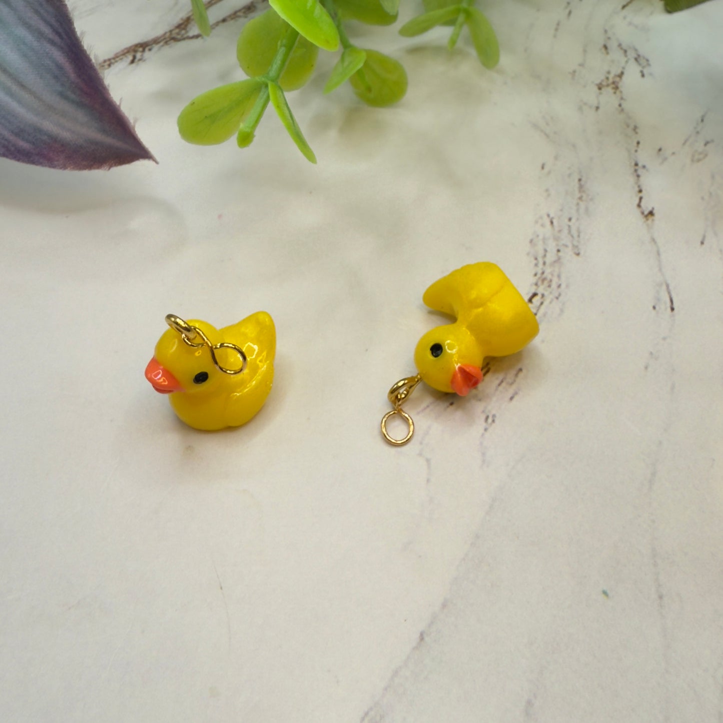 Whimsical Yellow Duck Duckies Doll Earring DANGLE ONLY • Fit 2mm Post Earrings • 18” Fashion Doll Jewelry