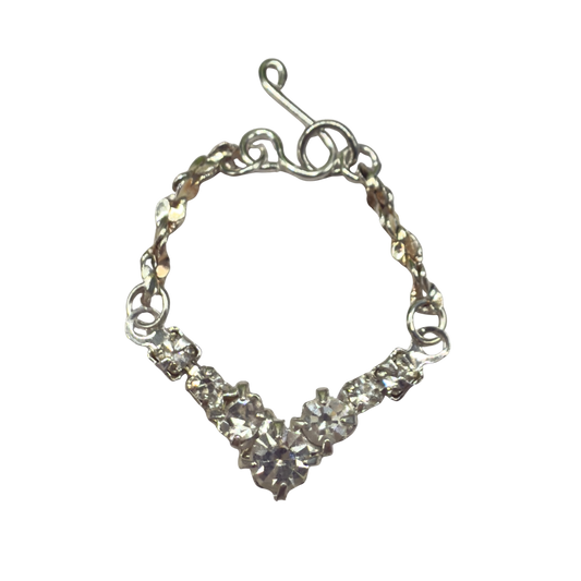 Clear Rhinestone V -Shape Doll Necklace • 10-12” 1:6 Fashion Doll Jewelry