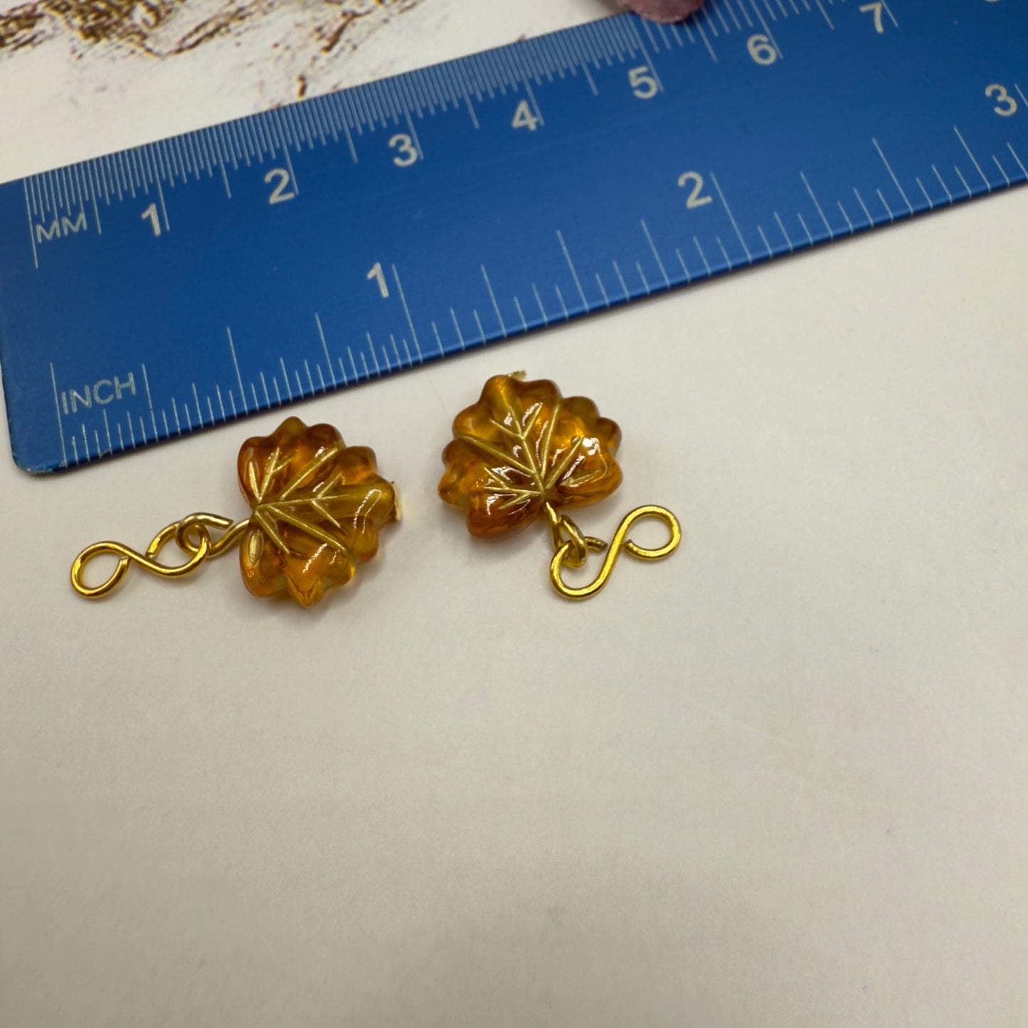 Autumn Fall Leaf Leaves Doll Earring DANGLE ONLY • 18” Fashion Doll Jewelry