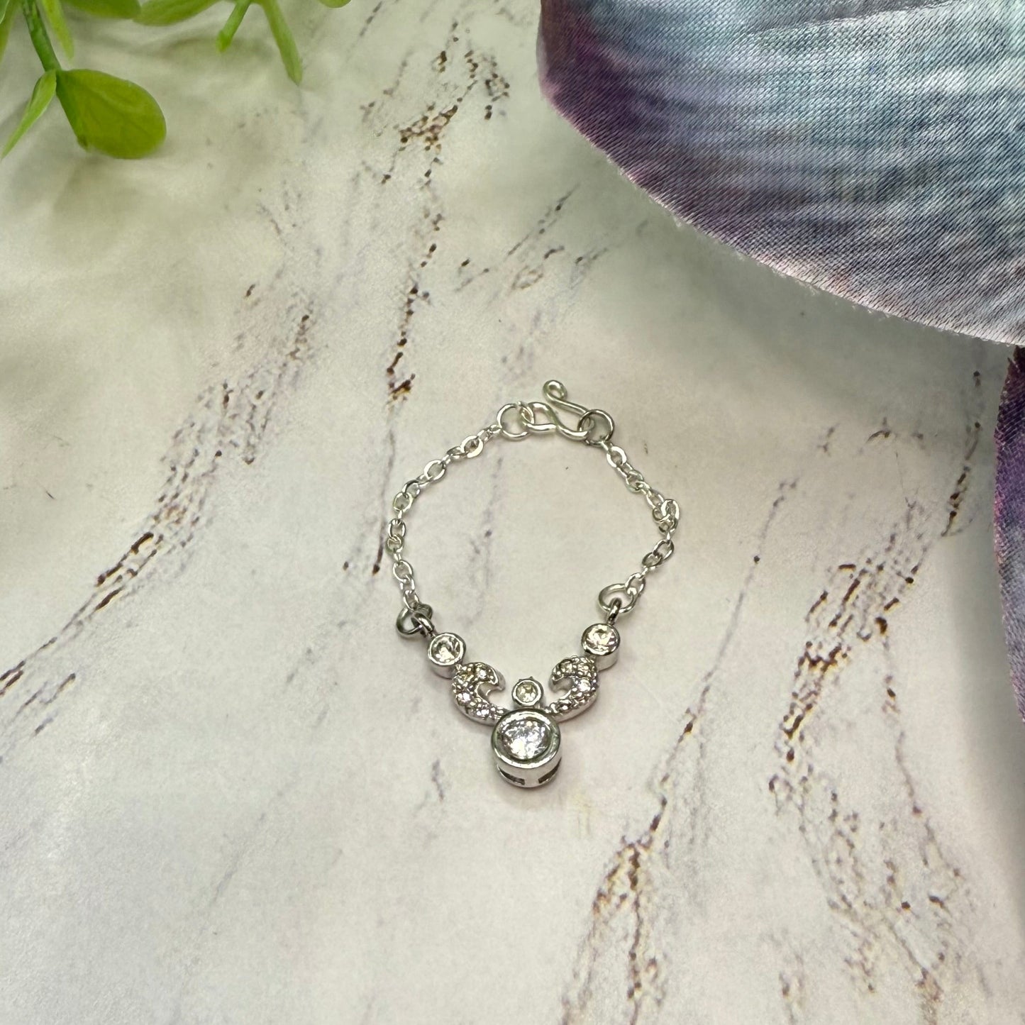 Silver Clear Rhinestone Doll Necklace • 10-12” 1:6 Fashion Doll Jewelry