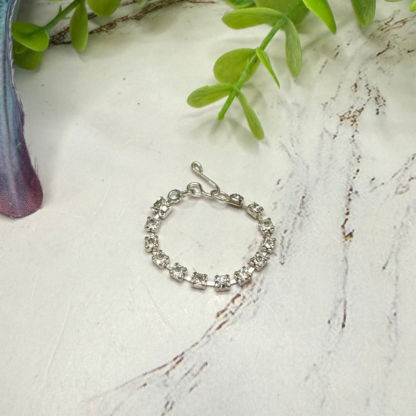Clear Rhinestone Silver Doll Necklace • 10-12” 1:6 Fashion Doll Jewelry