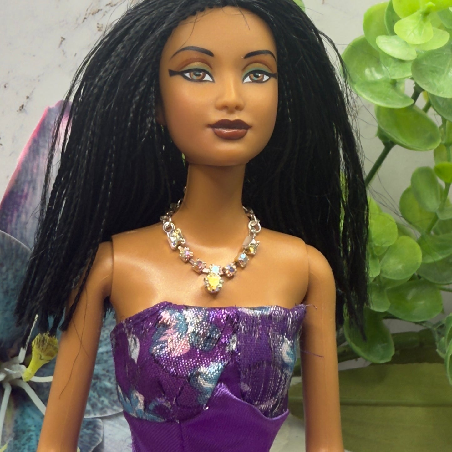 Sparkly AB Rhinestone Doll Necklace • 10-12 Inch Fashion 1:6 Doll Jewelry