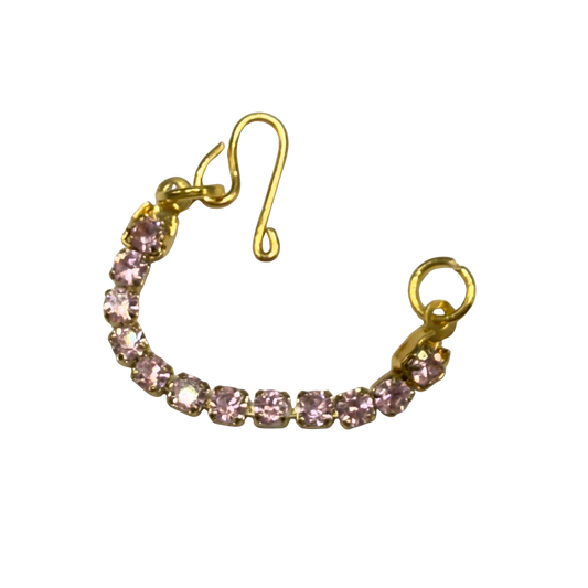 Pink Rhinestone Choker Doll Necklace • 10-12” 1:6 Fashion Doll Jewelry