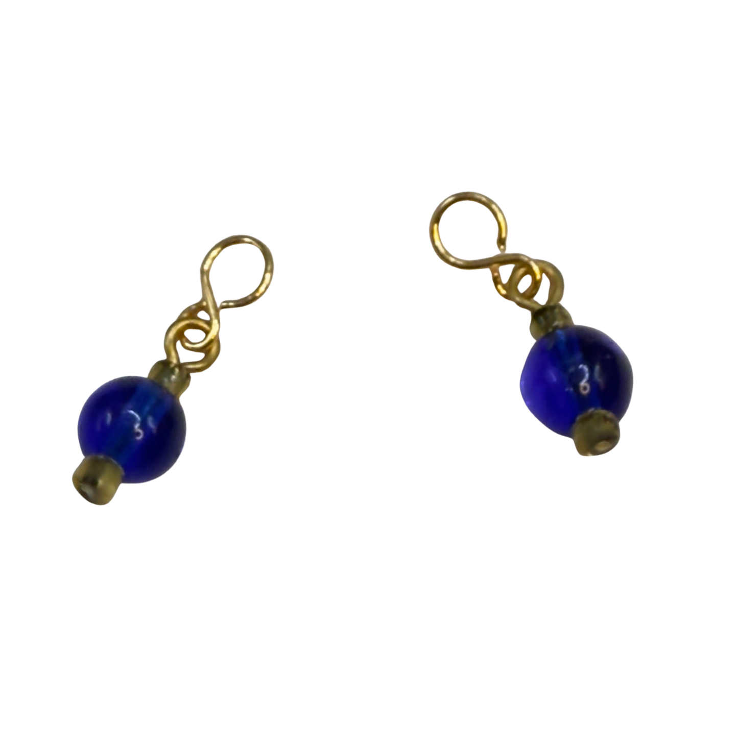 Blue Glass Drop Dangle Doll Earrings - DANGLE ONLY • 18” Fashion Doll Jewelry