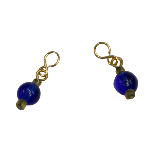 Blue Glass Drop Dangle Doll Earrings - DANGLE ONLY • 18” Fashion Doll Jewelry