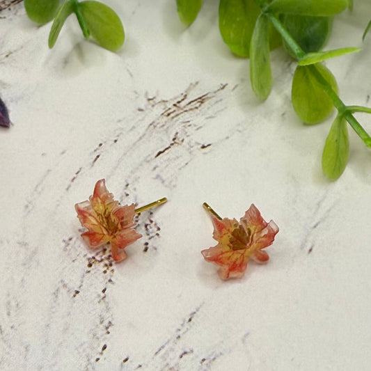 Handmade Doll Jewelry Designed to Fit popular 18 Inch Fashion Dolls: add a “Festive Fall 🍁” stylish touch to your favorite doll! Autumn Fall Maple Leaf Doll Earrings.