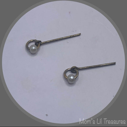 Pearl Circle Doll Earrings 1:6 Doll • 11-12” Fashion Doll Jewelry