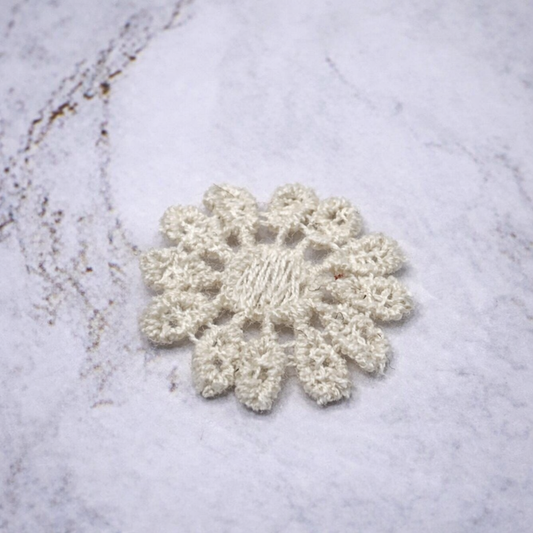Beige Off White Crochet Fabric Doilies • Set Of Four • Dollhouse Decor Miniatures