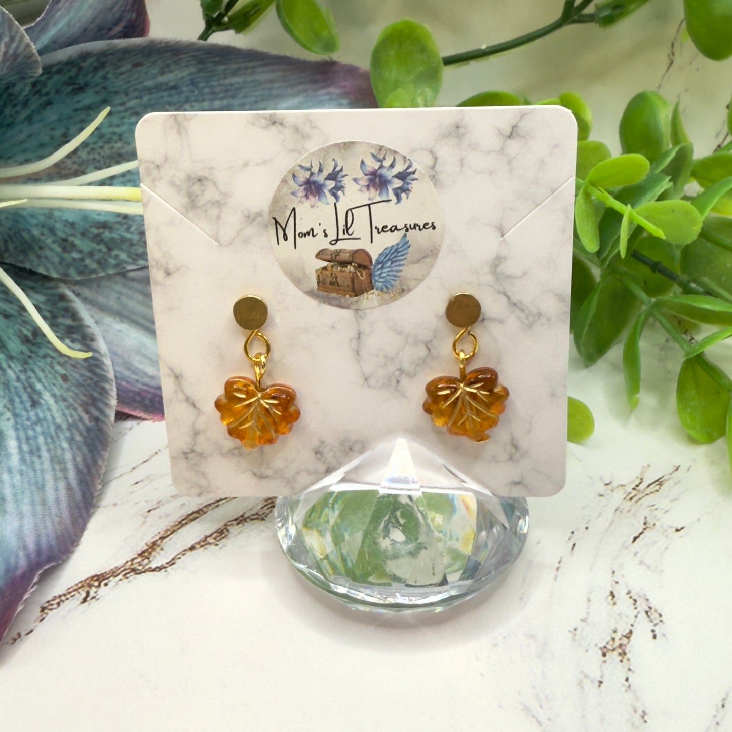 Autumn Fall Leaf Leaves Doll Earring DANGLE ONLY • 18” Fashion Doll Jewelry