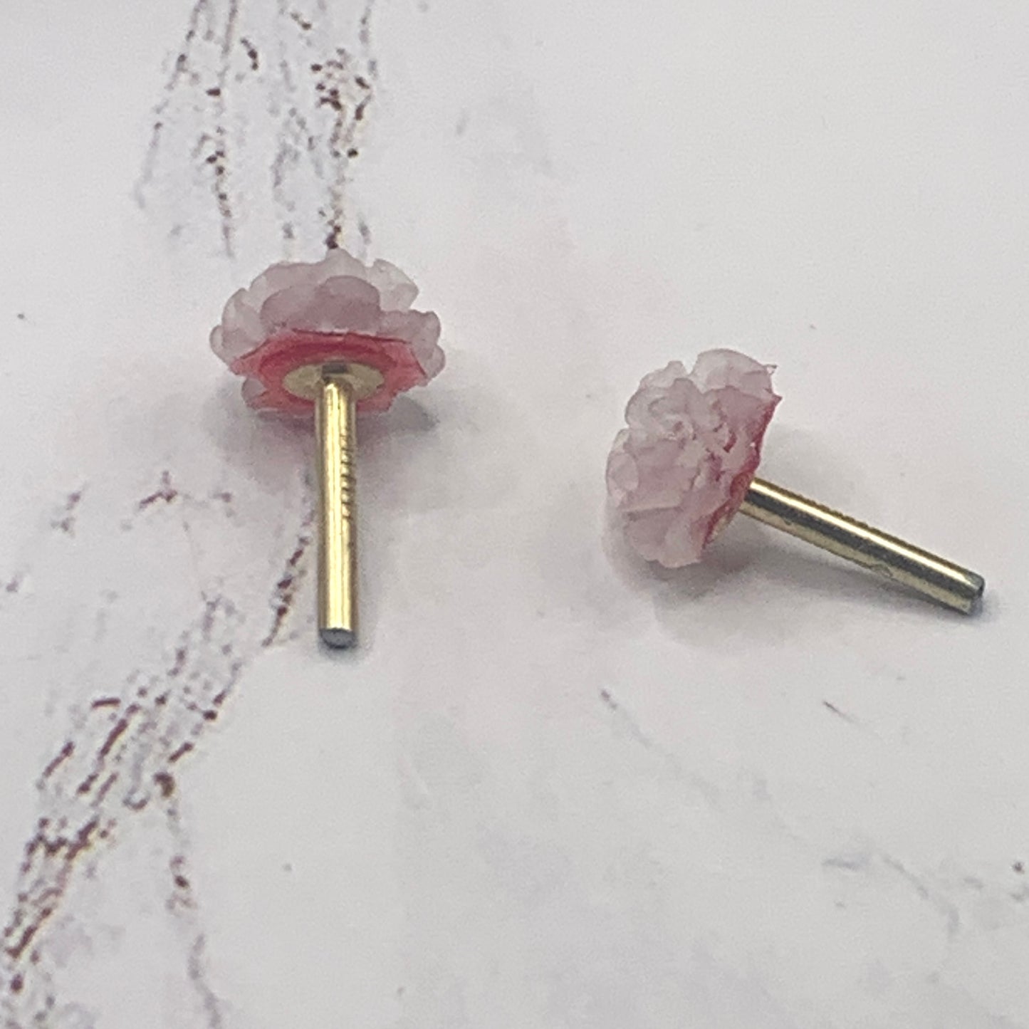 Pink Flower Rose Post Doll Earrings 2mm Post • fits 18” American Girl Doll